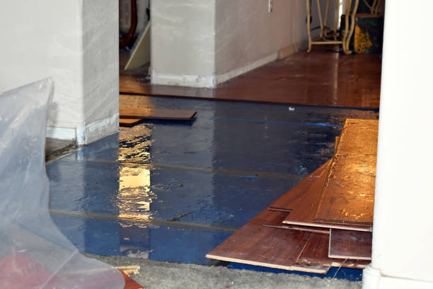 Professional Water Damage Restoration technician working in Briggs, OK
